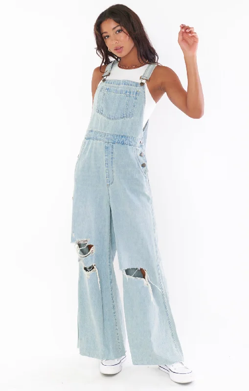 Men's western boots with a concho - studded strap and a pointed toeTrenton Overalls ~ Faded Indigo