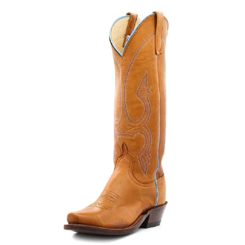 Men's western boots with a decorative inlay on the toe and heelAnderson Bean Exclusive Cuoio Bella Ladies' Boot