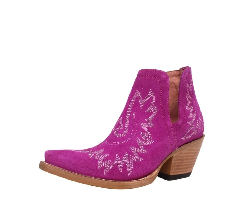 Alligator - embossed men's western boots for a bold statementAriat Ladies' Pink Suede Dixon Boot